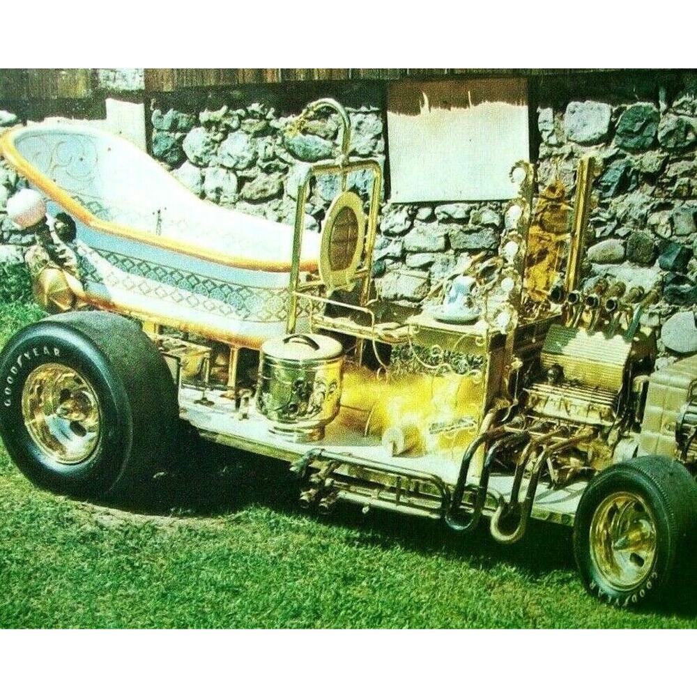 Bath Tub Buggy Postcard Beatnik Race Car Barris 1960s Original Monogram Hot Rod